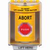 SS2279AB-EN STI Yellow Indoor/Outdoor Surface Turn-to-Reset (Illuminated) Stopper Station with ABORT Label English