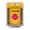 SS2282LD-EN STI Yellow Indoor/Outdoor Surface w/ Horn Key-to-Reset (Illuminated) Stopper Station with LOCKDOWN Label English