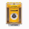Show product details for SS2283LD-EN STI Yellow Indoor/Outdoor Surface w/ Horn Key-to-Activate Stopper Station with LOCKDOWN Label English