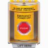 SS2289PO-EN STI Yellow Indoor/Outdoor Surface w/ Horn Turn-to-Reset (Illuminated) Stopper Station with EMERGENCY POWER OFF Label English