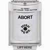 SS2330AB-EN STI White Indoor/Outdoor Flush Key-to-Reset Stopper Station with ABORT Label English