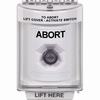 SS2343AB-EN STI White Indoor/Outdoor Flush w/ Horn Key-to-Activate Stopper Station with ABORT Label English