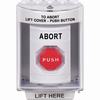 SS2372AB-EN STI White Indoor/Outdoor Surface Key-to-Reset (Illuminated) Stopper Station with ABORT Label English