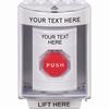 SS2372ZA-EN STI White Indoor/Outdoor Surface Key-to-Reset (Illuminated) Stopper Station with Non-Returnable Custom Text Label English
