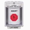 SS2377AB-EN STI White Indoor/Outdoor Surface Weather Resistant Momentary (Illuminated) with Red Lens Stopper Station with ABORT Label English