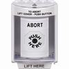 SS2380AB-EN STI White Indoor/Outdoor Surface w/ Horn Key-to-Reset Stopper Station with ABORT Label English