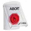 SS23A6AB-EN STI White Indoor Only Flush or Surface w/ Horn Momentary (Illuminated) with Red Lens Stopper Station with ABORT Label English