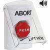 SS23A9AB-EN STI White Indoor Only Flush or Surface w/ Horn Turn-to-Reset (Illuminated) Stopper Station with ABORT Label English