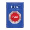 SS2401AB-EN STI Blue No Cover Turn-to-Reset Stopper Station with ABORT Label English