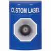 SS2403ZA-EN STI Blue No Cover Key-to-Activate Stopper Station with Non-Returnable Custom Text Label English