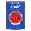 SS2409AB-EN STI Blue No Cover Turn-to-Reset (Illuminated) Stopper Station with ABORT Label English