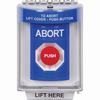 SS2431AB-EN STI Blue Indoor/Outdoor Flush Turn-to-Reset Stopper Station with ABORT Label English