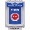 SS2434AB-EN STI Blue Indoor/Outdoor Flush Momentary Stopper Station with ABORT Label English
