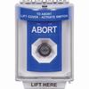 SS2443AB-EN STI Blue Indoor/Outdoor Flush w/ Horn Key-to-Activate Stopper Station with ABORT Label English