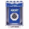 SS2473AB-EN STI Blue Indoor/Outdoor Surface Key-to-Activate Stopper Station with ABORT Label English