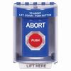 SS2474AB-EN STI Blue Indoor/Outdoor Surface Momentary Stopper Station with ABORT Label English