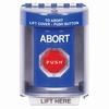 SS2479AB-EN STI Blue Indoor/Outdoor Surface Turn-to-Reset (Illuminated) Stopper Station with ABORT Label English