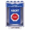 SS2481AB-EN STI Blue Indoor/Outdoor Surface w/ Horn Turn-to-Reset Stopper Station with ABORT Label English