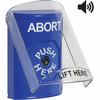 SS24A0AB-EN STI Blue Indoor Only Flush or Surface w/ Horn Key-to-Reset Stopper Station with ABORT Label English