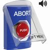 SS24A4AB-EN STI Blue Indoor Only Flush or Surface w/ Horn Momentary Stopper Station with ABORT Label English