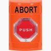 SS2509AB-EN STI Orange No Cover Turn-to-Reset (Illuminated) Stopper Station with ABORT Label English