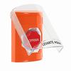 SS25A9NT-ES STI Orange Indoor Only Flush or Surface w/ Horn Turn-to-Reset (Illuminated) Stopper Station with No Text Label Spanish