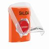 SS25A9XT-ES STI Orange Indoor Only Flush or Surface w/ Horn Turn-to-Reset (Illuminated) Stopper Station with EXIT Label Spanish