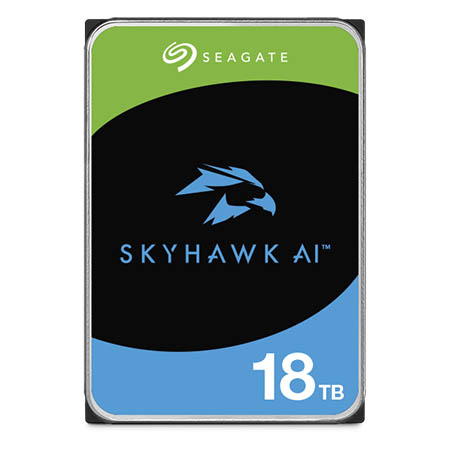ST18000VE002 Seagate SkyHawk AI Surveillance Grade Hard Drive 6Gb/s 256MB Cache 3.5" CMR Helium - 18TB