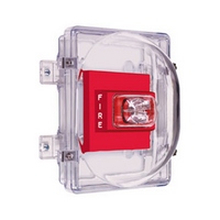 STI-1221B STI Strobe Damage Stopper with Enclosed Back Box with Double Gang Outlet Box - Clear