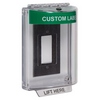 Show product details for STI-13310CG STI Universal Stopper Dome Cover Enclosure Flush Back Box and Hood - Custom Label - Green - Non-Returnable