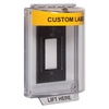 Show product details for STI-13310CY STI Universal Stopper Dome Cover Enclosure Flush Back Box and Hood - Custom Label - Yellow - Non-Returnable
