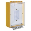 STI-13400NY STI Universal Stopper Dome Cover Enclosed Back Box, Sealed Mounting Plate No Label Hood - No Label - Yellow