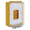 STI-13500NY STI Universal Stopper Dome Cover Enclosed Back Box, Open Mounting Plate No Label Hood - No Label - Yellow