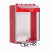 STI-14210CR STI Universal Stopper Low Profile Cover Surface Mount and Hood - Custom Label - Red - Non-Returnable