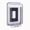 STI-14310NW STI Universal Stopper Low Profile Cover Enclosure Flush Back Box and Hood - No Label - White