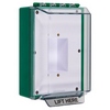 STI-14400NG STI Universal Stopper Low Profile without Horn Housing Enclosed Back Box Sealed Mounting Plate - No Label Included - Green