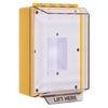 STI-14400NY STI Universal Stopper Low Profile without Horn Housing Enclosed Back Box Sealed Mounting Plate - No Label Included - Yellow