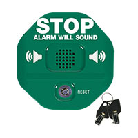 STI-6405-G STI Exit Stopper Multifunction Door Alarm with Momentary Reset Option - Green