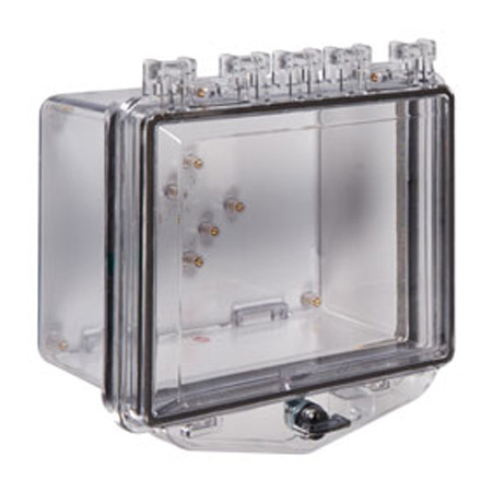 STI-7511A STI Polycarbonate Enclosure with Enclosed Deep Back Box Exterior Thumb Lock - Clear