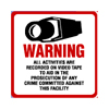 DTV-204 Maxwell Alarm CCTV Warning Decal 4" x 4" (Outside Mount)