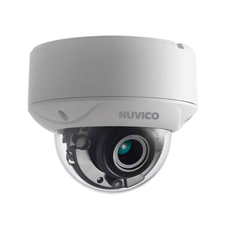 TCH-5M-OV23 Nuvico 2.7~13.5mm Motorized 20FPS @ 5MP Indoor/Outdoor IR Day/Night Vandal Dome HD-TVI/HD-CVI/AHD Security Camera 12VDC/24VAC