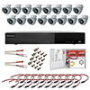 TDPL168-2ME16 Nuvico Xcel Series 16 Channel HD-TVI DVR Kit 480FPS @ 1080p - 8TB w/ 16 x 1080p 2.8mm Outdoor IR Eyeball HD-TVI Security Cameras