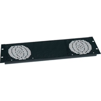 TFP2 Middle Atlantic Fan Panel for 2 Fans, Black Textured Finish