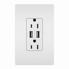 TM826USBW Legrand On-Q USB Chargers with Duplex 15A Tamper-Resistant Outlets White