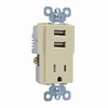 TM8USBICC6 Legrand On-Q USB Charger with Tamper-Resistant Receptacle Ivory