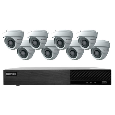 [DISCONTINUED] TNP84-4ME8 Nuvico Xcel Series 8 Channel NVR Kit 50Mbps Max Throughput - 4TB Built-in 8 Port PoE and 8 x 4MP 2.8mm Outdoor IR Eyeball IP Security Cameras