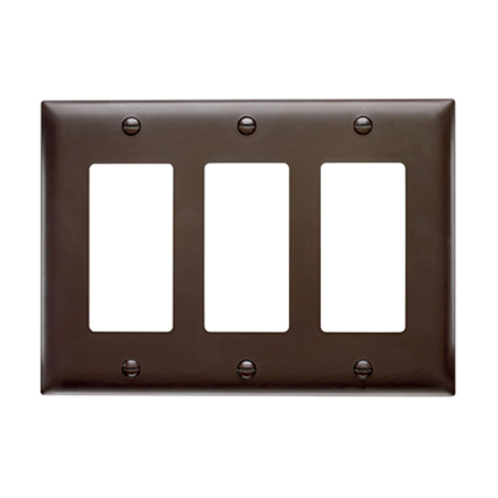 TP263-15 Legrand On-Q Decorator Openings Three Gang Brown - 15 Pack