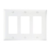 TP263W-15 Legrand On-Q 3 Gang Decorator Wall Plate - White - 15 Pack