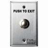 TS-12ENTER Alarm Controls UL3/4" Diameter Metal Push Button DPDT 4A Momentary Continuous Contacts "PUSH TO EXIT" Single Gang Stainless Steel Plate