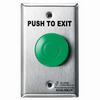 TS-14POLBRASS Alarm Controls Pneumatic Time Delay 1 N/O & 1 N/C Contact 1-1/2" Diameter Green Push Button "PUSH TO EXIT" Single Gang Stainless Steel Plate
